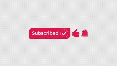Notification bell enable interactive flat button with click animation Stock Footage 332272221
