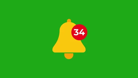 Notification bell icon animation. Stock Footage 230890648