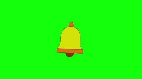 Notification Bell Icon Animation on Green Screen 库存影片 334358080