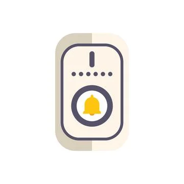 Notification bell icon for app or website interface design Stock Illustration