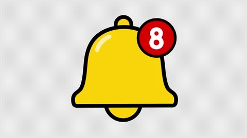 Notification Bell Icon with Badge Counter UI Alert Animation in 4K 스톡 동영상 329826344