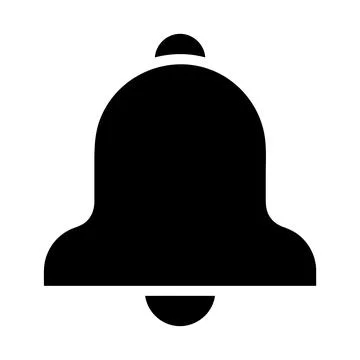 Notification bell icon. Concept of alert, reminder, and alarm. Stock-Illustration