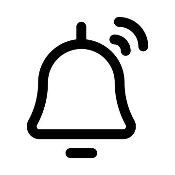 Notification bell icon. Editable line icon. Professional and modern outline.. Illustrazione stock
