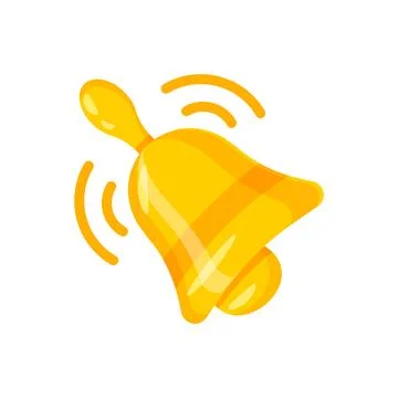 Notification bell icon in flat style. Incoming inbox message vector illustr.. Stock Illustration