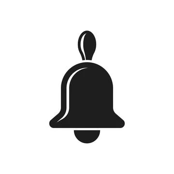 Notification bell icon in flat style. Incoming inbox message vector illustr.. Stock Illustration