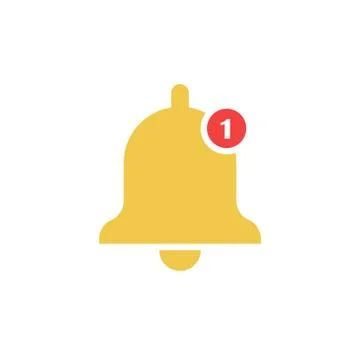 Notification bell icon Stock Illustration