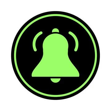 Notification bell icon. Illustrazione stock