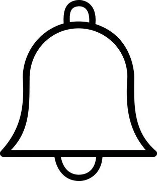 Notification bell icon for important alert updates Stock Illustration