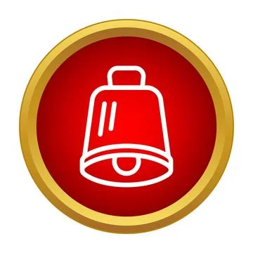 Notification bell icon indicating an alert or alarm 库存插图