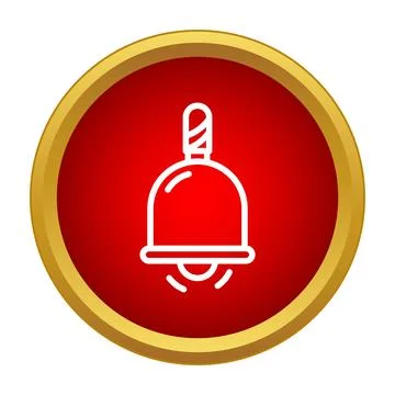 Notification bell icon indicating new alerts Illustrazione stock