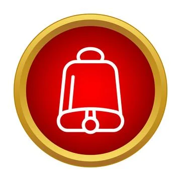 Notification bell icon indicating new message or alert Stock Illustration
