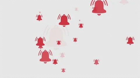 Notification Bell Icon in motion pattern animation Stock Footage 221407910