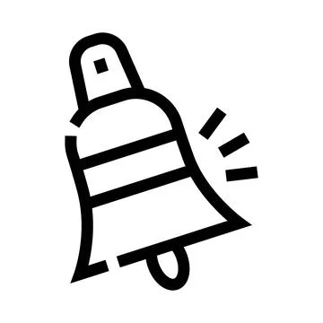Notification bell icon providing important alert reminder 스톡 일러스트