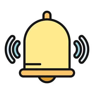 Notification bell icon ringing alert reminder symbol 스톡 일러스트