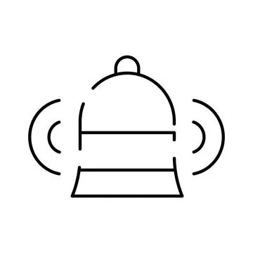 Notification bell icon ringing alerting new message Stock Illustration