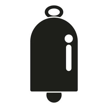Notification bell icon showing alert message Stock Illustration