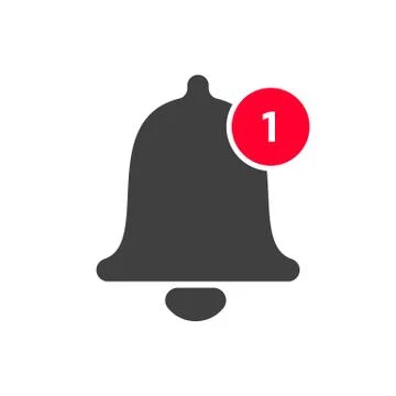 Notification bell icon. Vector bell and notification number sign for incoming Stock Illustration