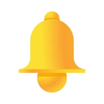 Notification Bell Icon, Vector Illustration, White Background 스톡 일러스트
