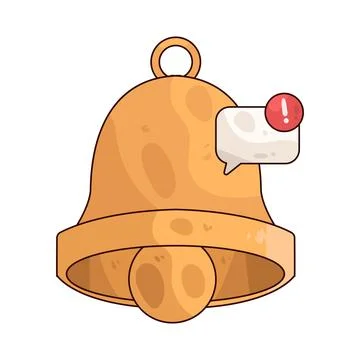 Notification bell illustration Stock Illustration