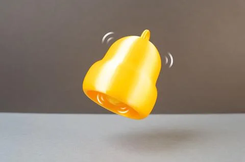 Notification bell. Message and notification. Alarm and reminder. Stock Photos