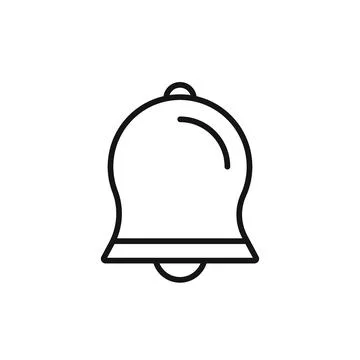 Notification Bell Ring Icon Perfect for Alerts and Reminders Illustrazione stock