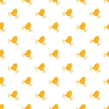 Notification bell ringing seamless pattern background Stockillustratie