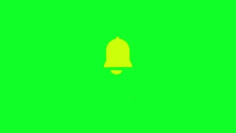 Notification Bell Ringing Symbol Animation Green Screen Video stock 302941768