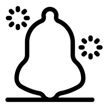 Notification bell is ringing with vibration alert on white background Illustrazione stock