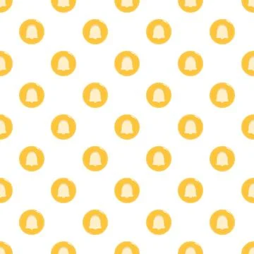 Notification bell seamless pattern creating a digital alert background 库存插图
