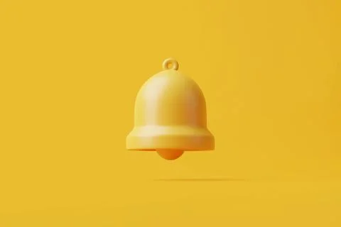 Notification bell on a yellow background Stock Illustration