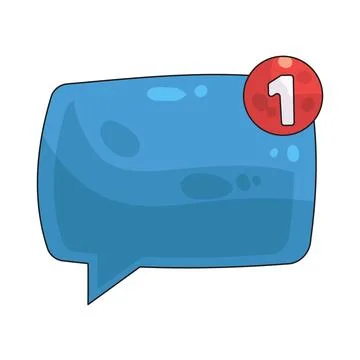 Notification bubble illustration Stock Illustration