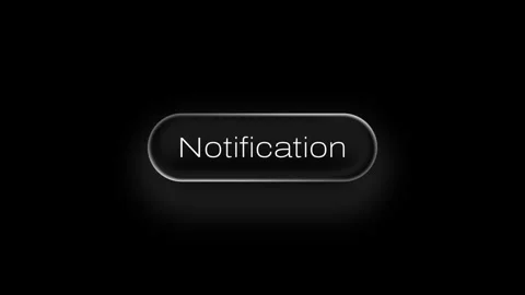 Notification Button Liquid Glass Animation in 4K Stock Footage 324498232
