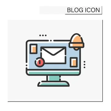 Notification color icon Stock Illustration