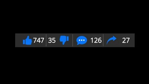 Notification like comment follow icon social media animation video green scre Stock Footage 298928545