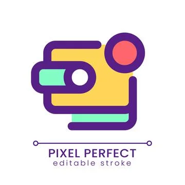 Notification from digital wallet pixel perfect RGB color ui icon Stock Illustration