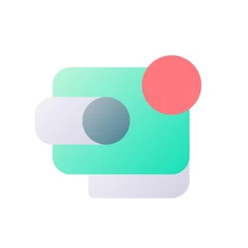 Notification from digital wallet pixel perfect flat gradient two-color ui icon 스톡 일러스트