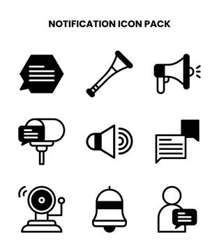 Notification DuoTone Bundle Icons Pack Illustration