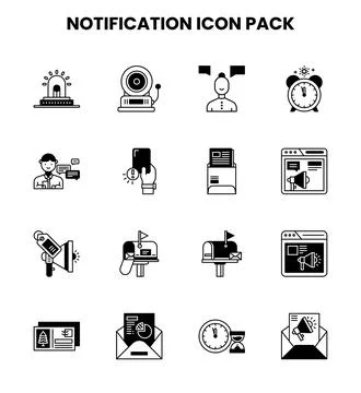 Notification DuoTone Graphics Icons Pack Ilustración de archivo