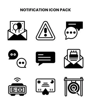 Notification DuoTone Graphics Icons Pack Illustrazione stock