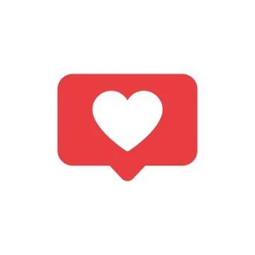 Notification heart icon chat Stock Illustration