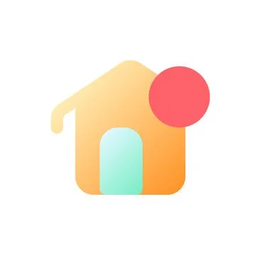 Notification from homepage pixel perfect flat gradient color ui icon Illustrazione stock