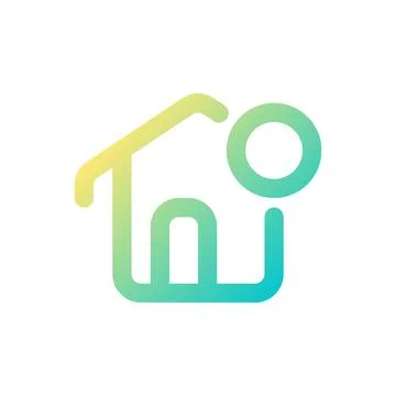 Notification from homepage pixel perfect gradient linear ui icon Illustrazione stock