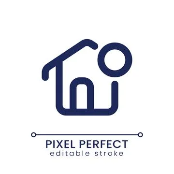 Notification from homepage pixel perfect linear ui icon Stock Illustration