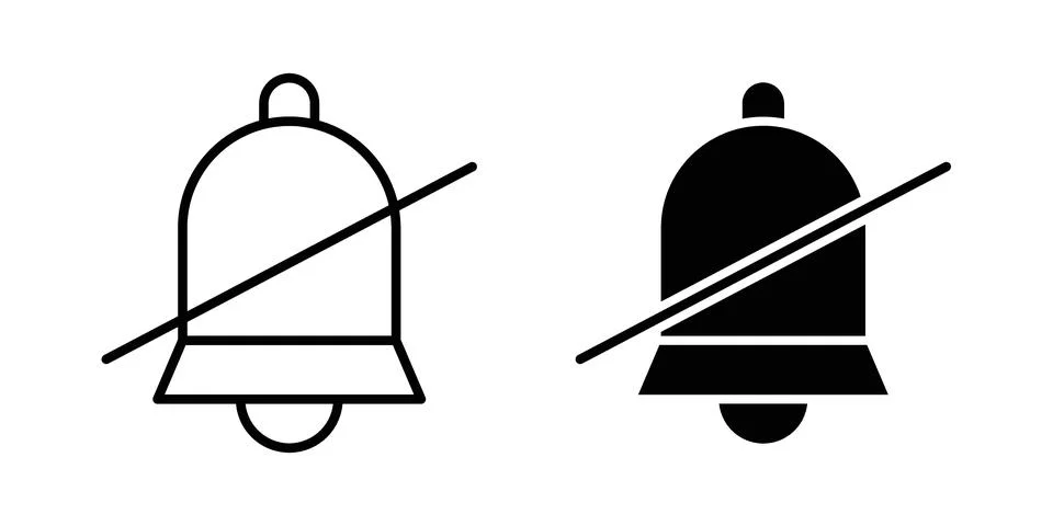 Notification off icon concept. best for web design Stock Illustration