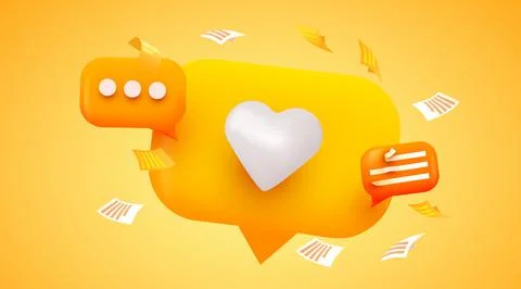 Notification like icon. Like icon background. Social Media. Stock Illustration