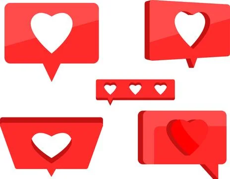 Notification Like icon Illustrazione stock