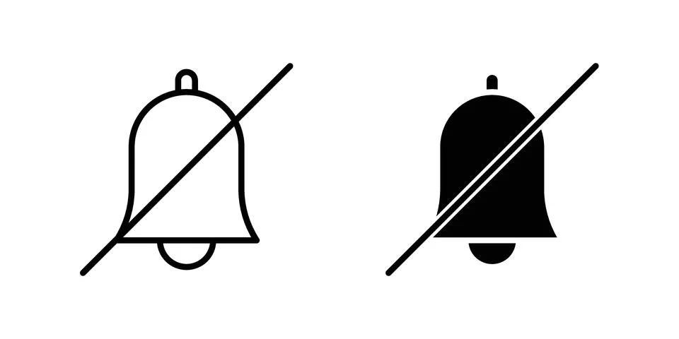 Notification off icon Illustration Eps10 for web or app Stock Illustration