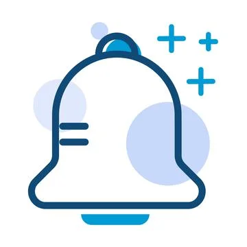 Notification icon for the interface and mobile apps in a modern style Stock Illustration