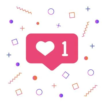 Notification Like icon. Social network app icon. Vector illustration. Stock Illustration