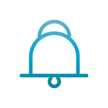 Notification icon user interface blue gradient Stock Illustration